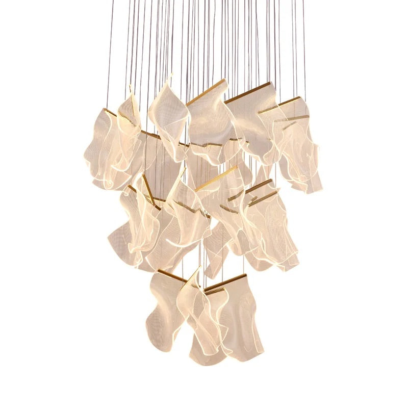 ARIANA Champagne Gold Acrylic Chandelier