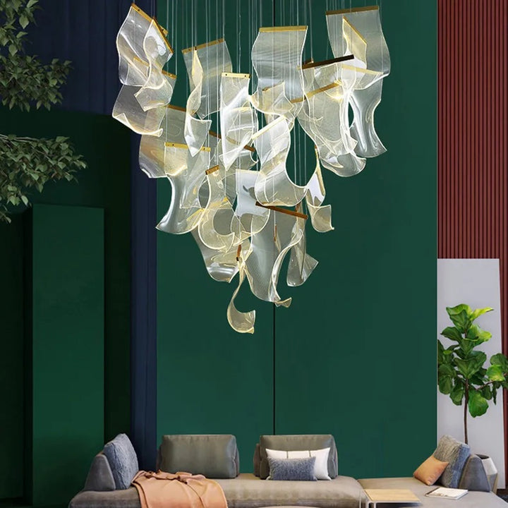 ARIANA Champagne Gold Acrylic Chandelier