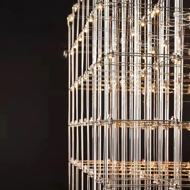 CAMERON Artistic Grid Geometric LED Chandelier