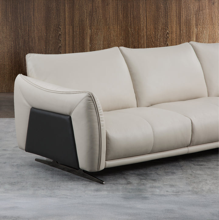 THALIOS Feather-and-Fiber Leather Sofa