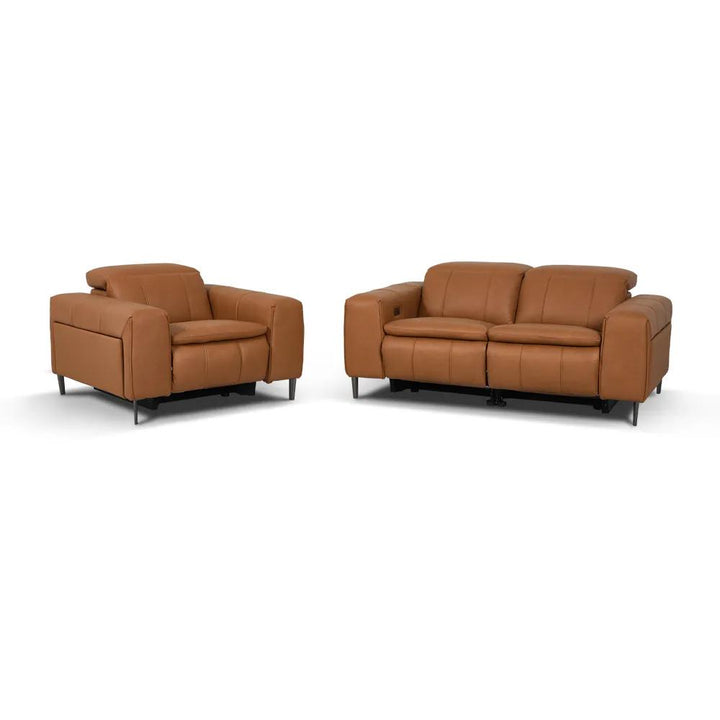 STORM Brown Leather Sofa