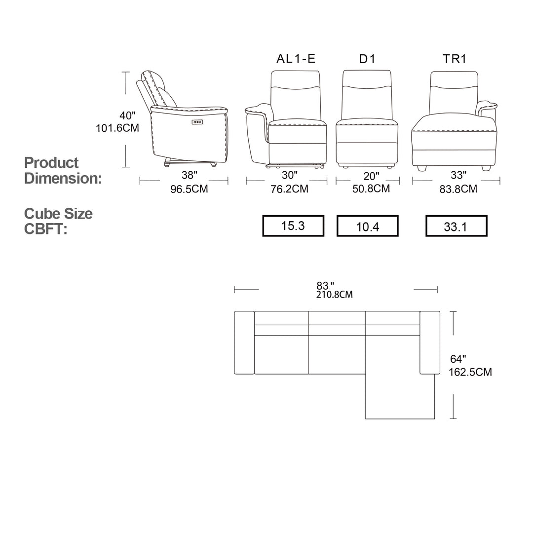 FRANKLIN Leather Extra Wide Sectional