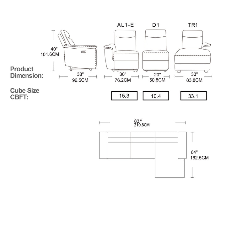 FRANKLIN Fabric Compact Sectional