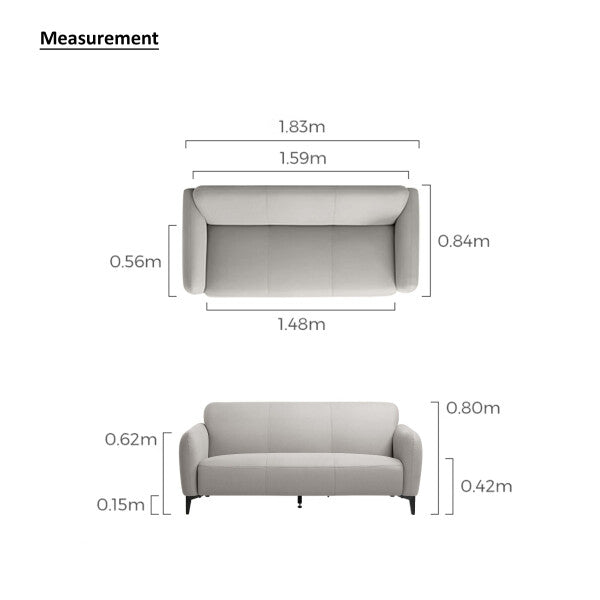 ARJUN 3-Seats Leathaire Sofa