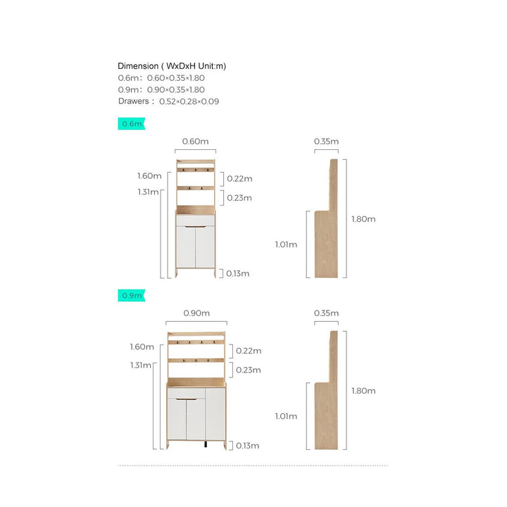 LUCA White Wooden Shoe Cabinet