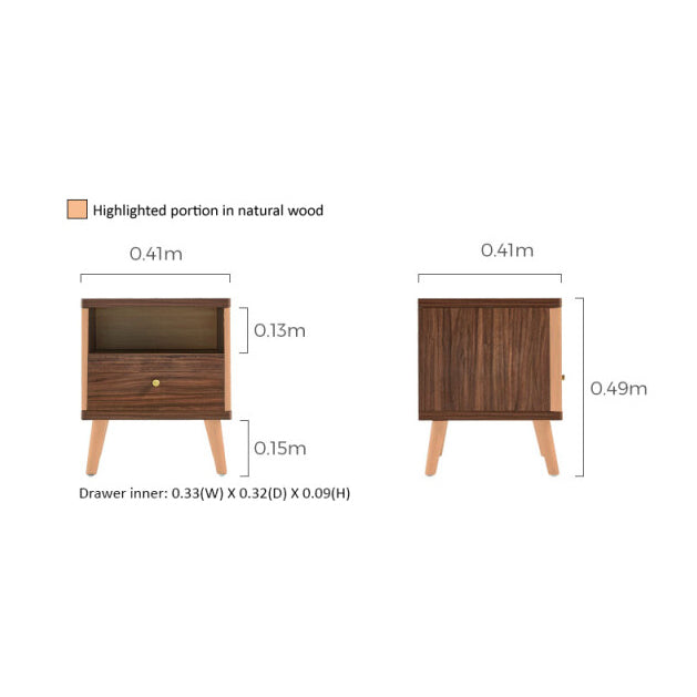 UMBER Walnut Nightstand