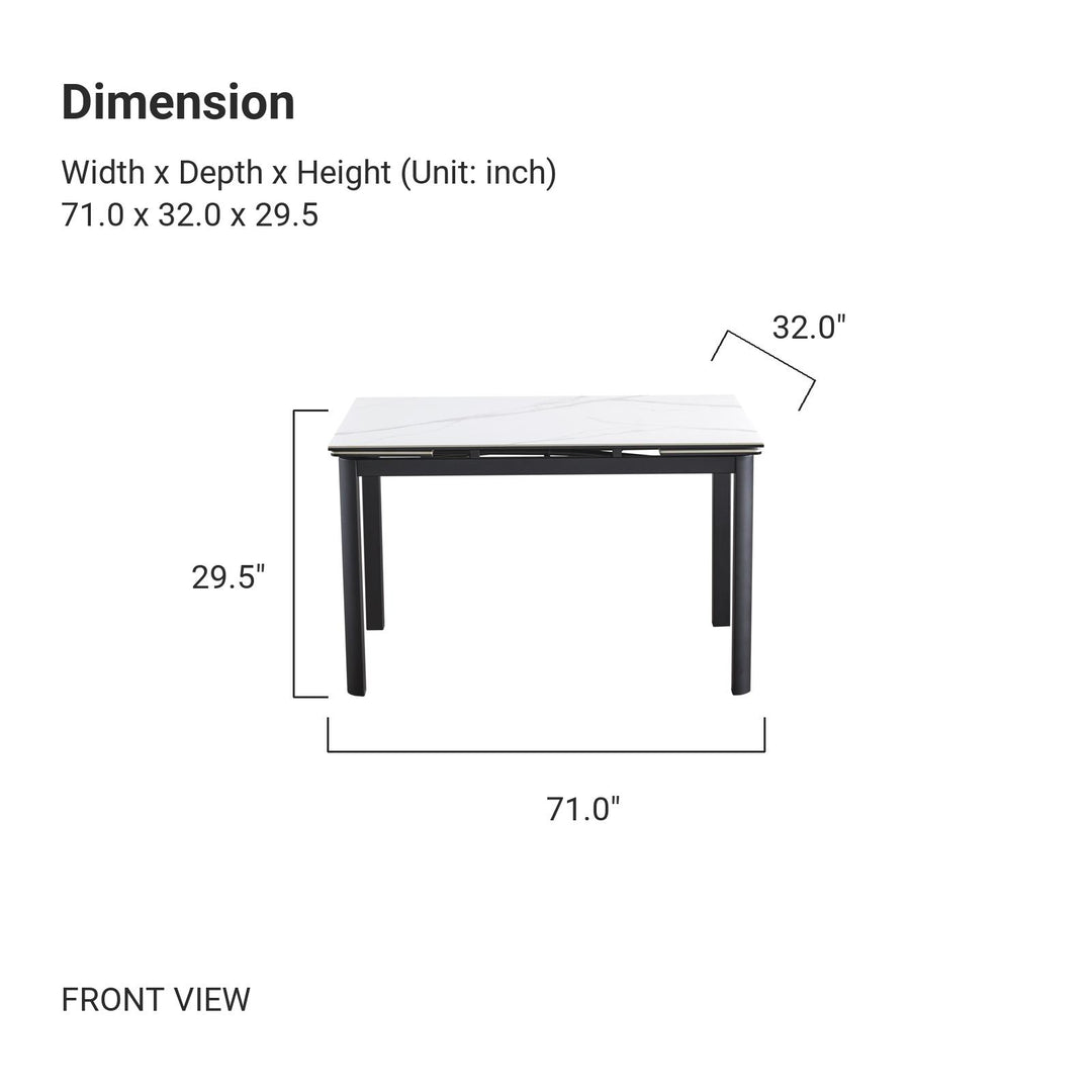 PATRICK Ceramic Extendable Table