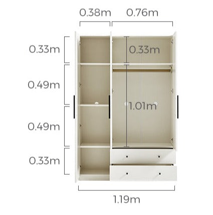 LUMIERE Wardrobe with Drawers