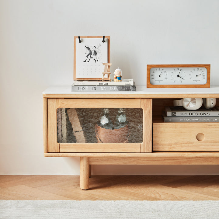 LAYLA Wooden and Ceramic TV Stand