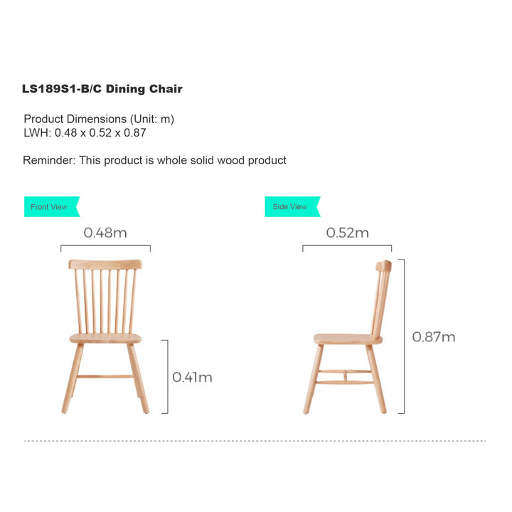 LILY Nature Wooden Dining Chair