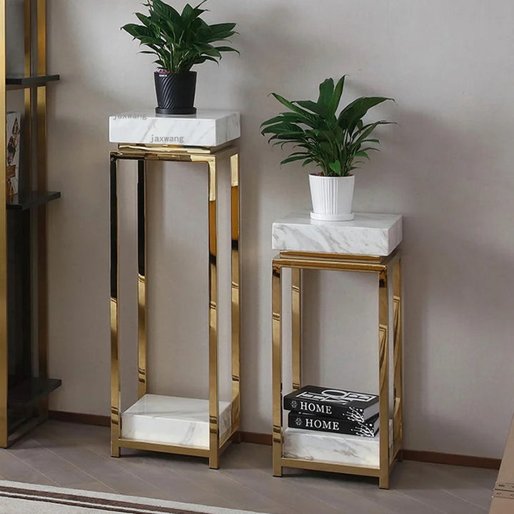 ELISARA Natural Marble End Table