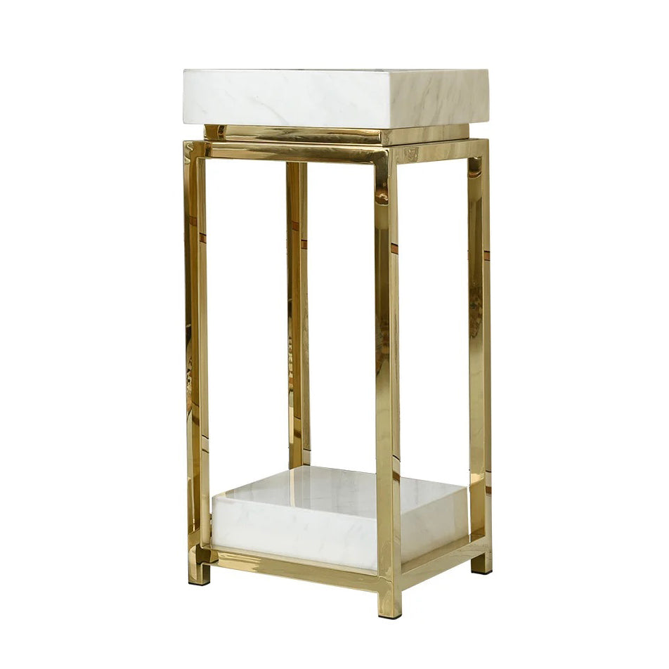 ELISARA Natural Marble End Table