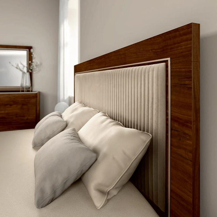 Eva King Walnut Bed - Status Italy