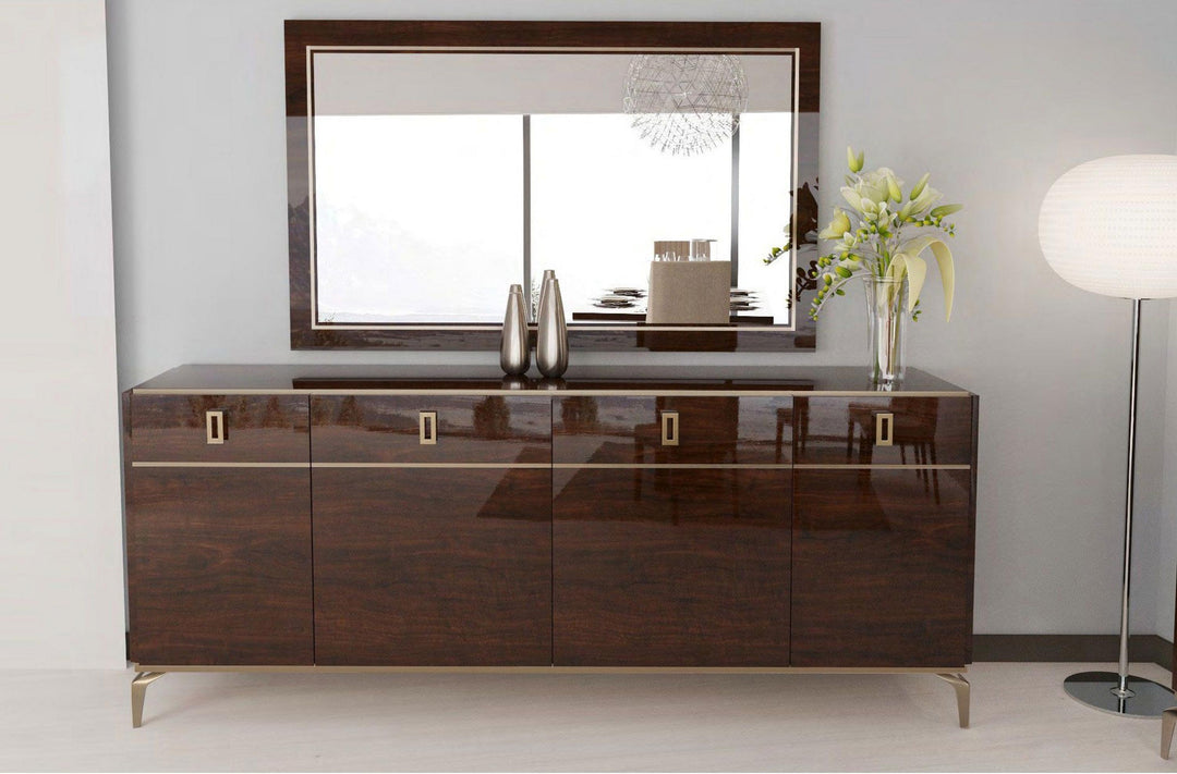 EVA 4 Doors Walnut Sideboard - Status Italy