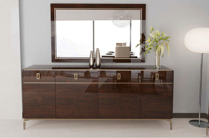 EVA 4 Doors Walnut Sideboard - Status Italy