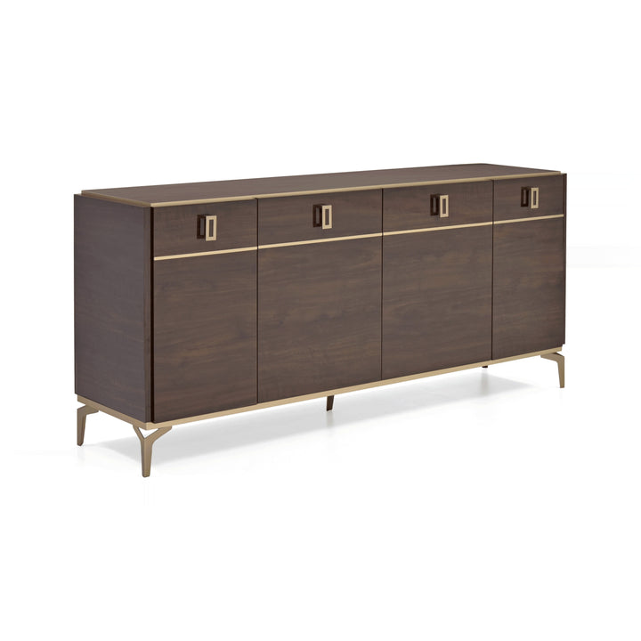 EVA 4 Doors Walnut Sideboard - Status Italy