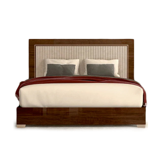 Eva King Walnut Bed - Status Italy