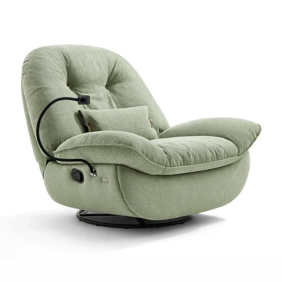 GENEVIEVE Cloud-Soft Recliner Fabric Green