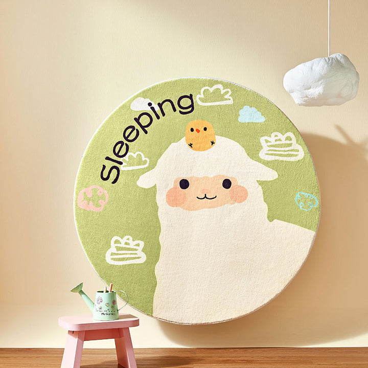 LULU Adorable Sheep Round Play Rug