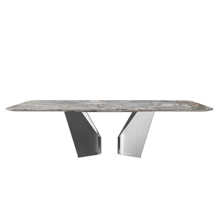 OLGA Marble Round Corner Dining Table