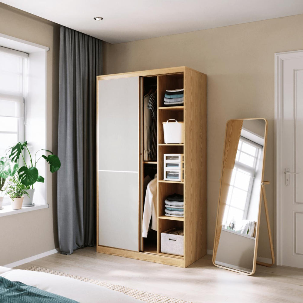 EMILIO White Wood Wardrobe