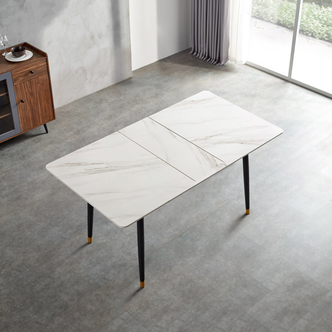 OSWELL Ceramic Extendable Dining Table