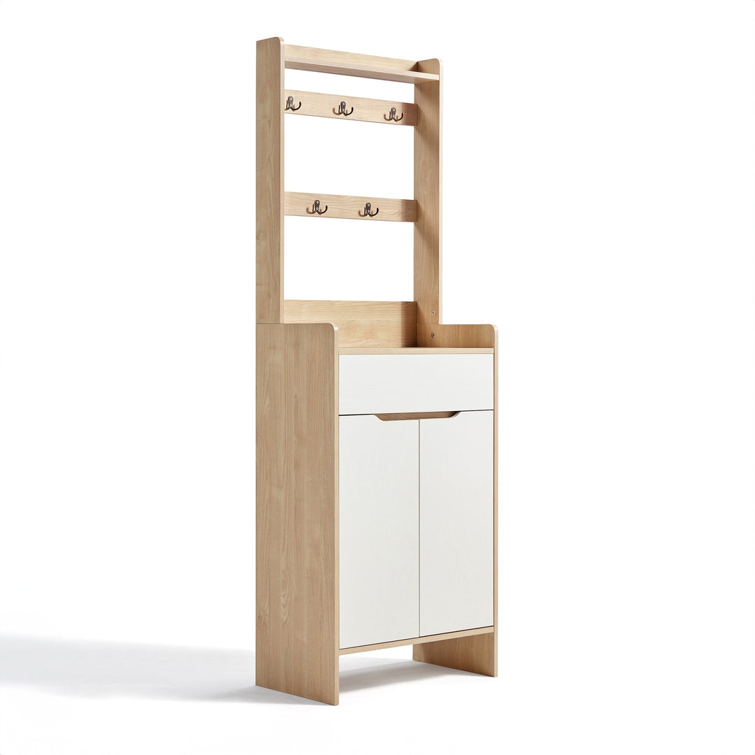 LUCA White Wooden Shoe Cabinet
