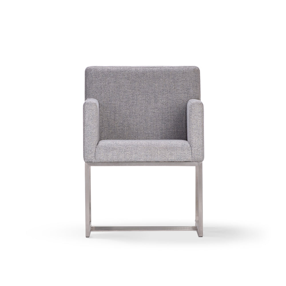 CALDER Grey Fabric Dining Chair