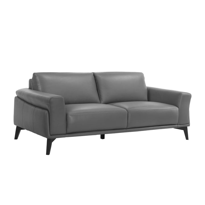 COMO Contemporary Grey Leather Sofa Chair