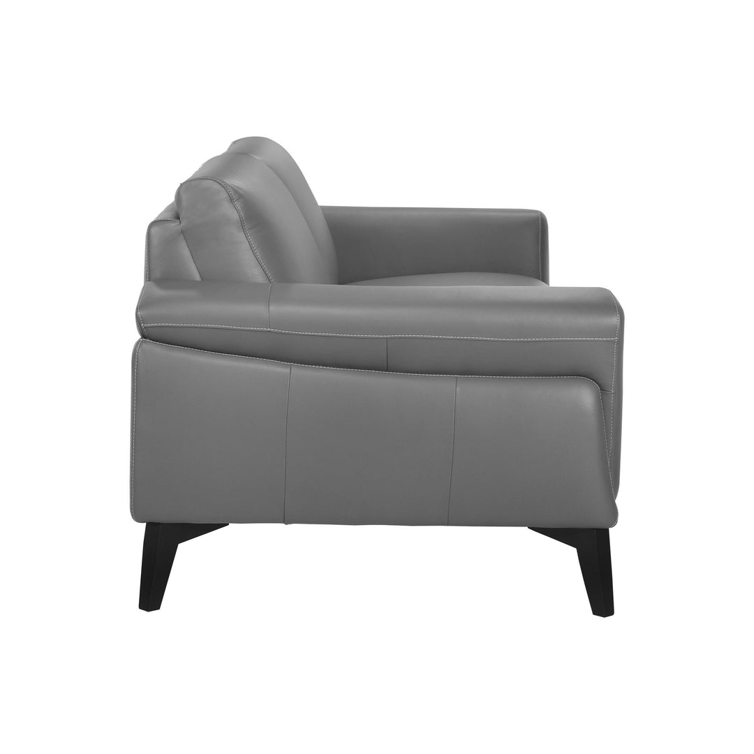 COMO Contemporary Grey Leather Sofa Chair