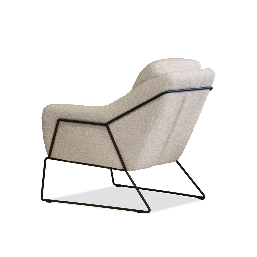 JASPER Cream & Black Fabric Accent Chair