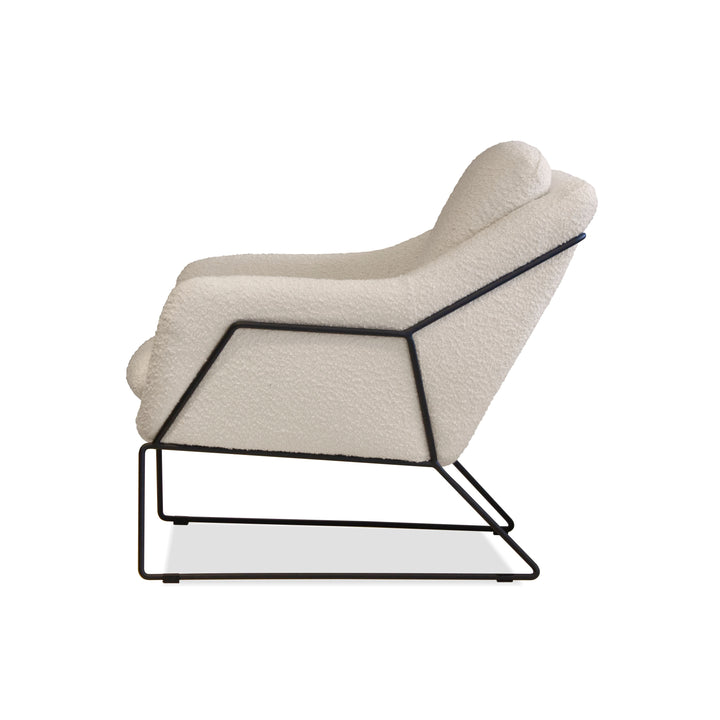 JASPER Cream & Black Fabric Accent Chair