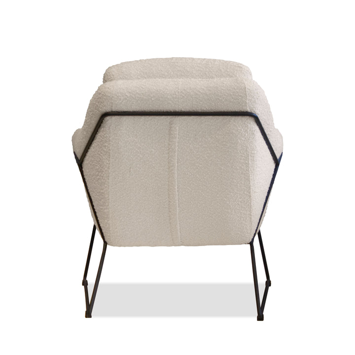 JASPER Cream & Black Fabric Accent Chair