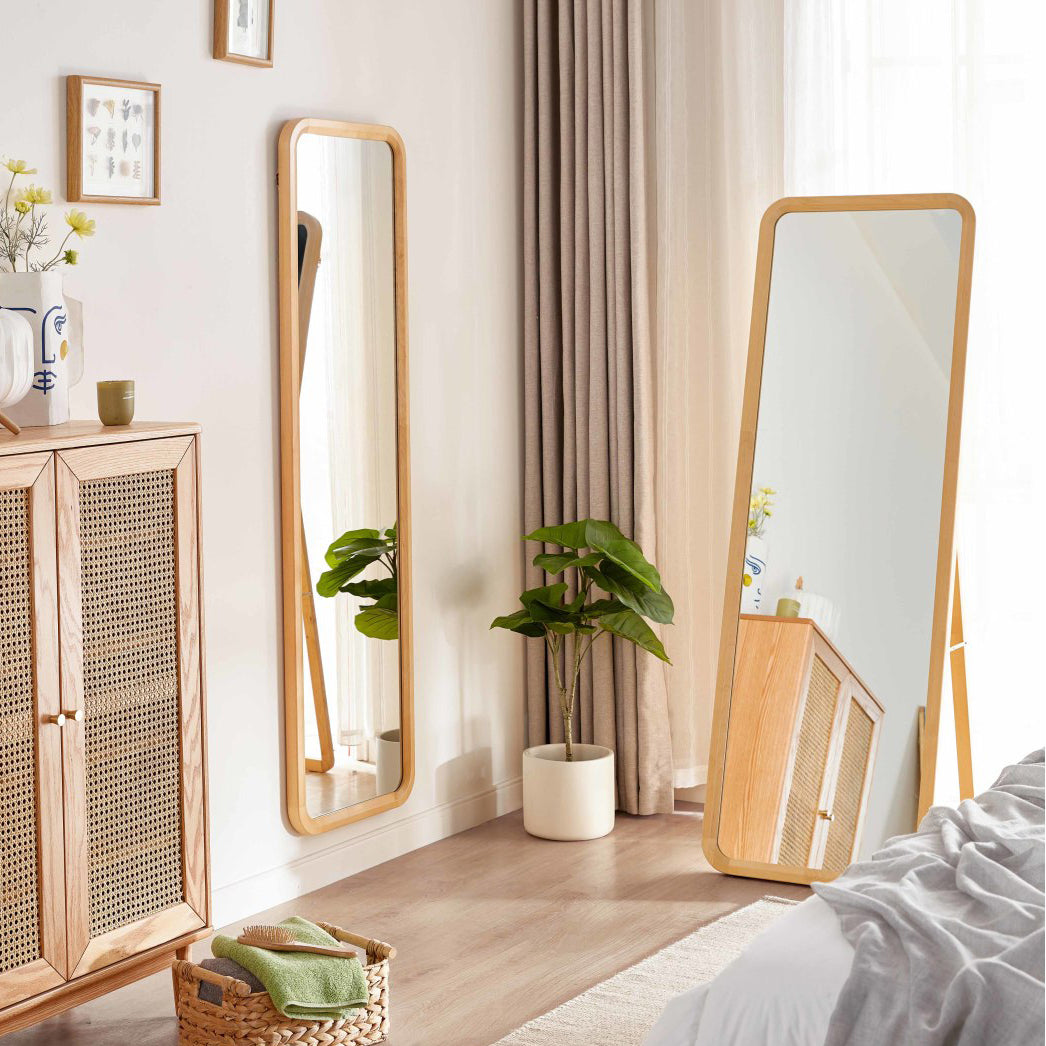 ARCHER Birch Wood Standing Mirror