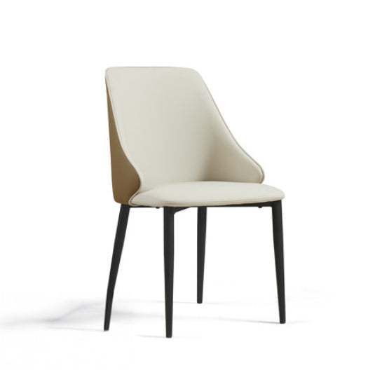 SELORA Beige and Yellow Dining Chair