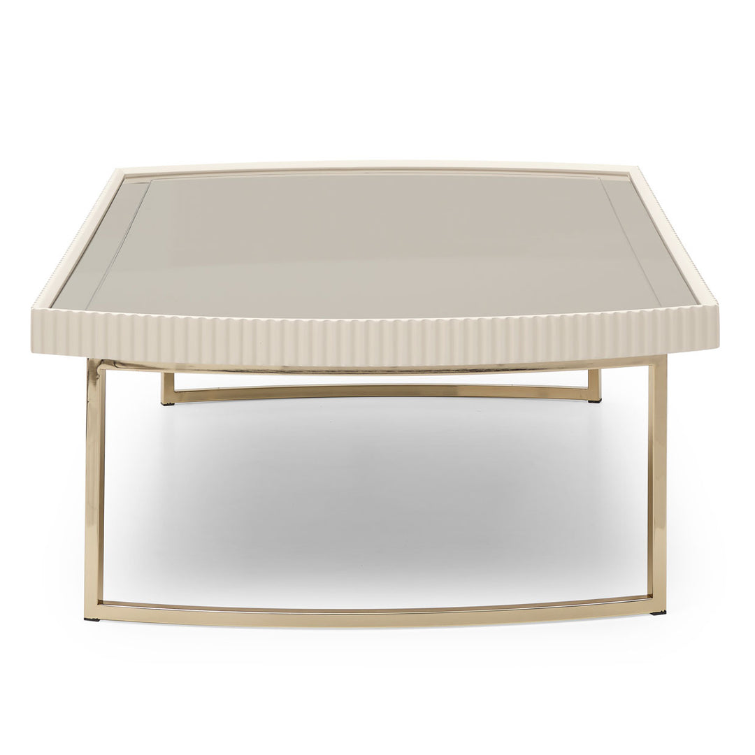 LISBON Silken Matte Cream Coffee Table - Michael Amini