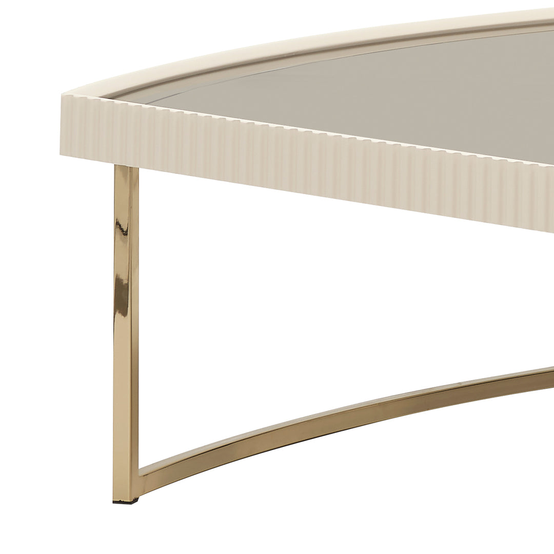 LISBON Silken Matte Cream Coffee Table - Michael Amini