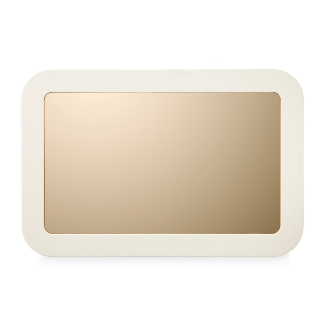 LISBON Silken Matte Cream Wall Mirror - Michael Amini