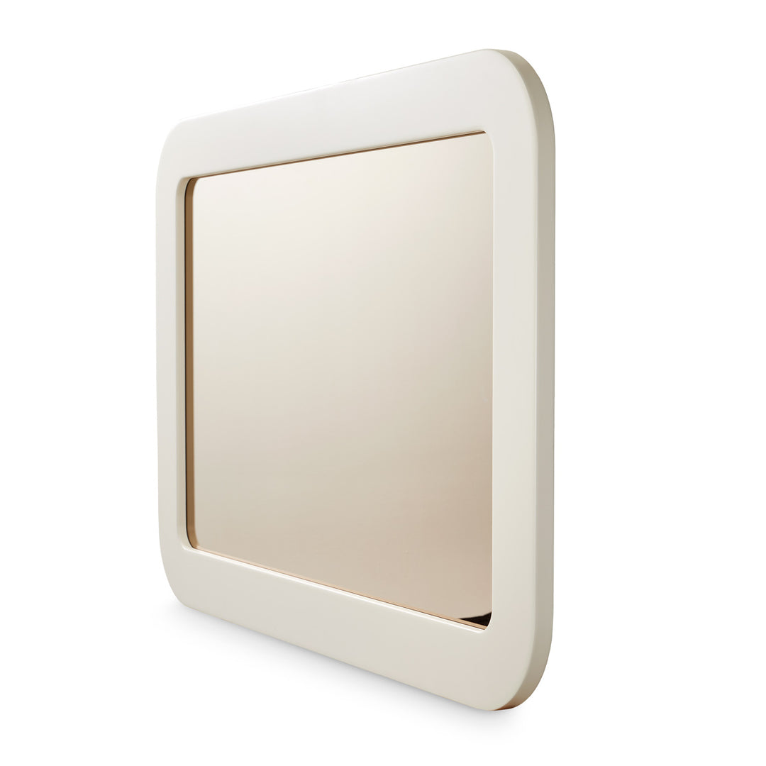 LISBON Silken Matte Cream Wall Mirror - Michael Amini