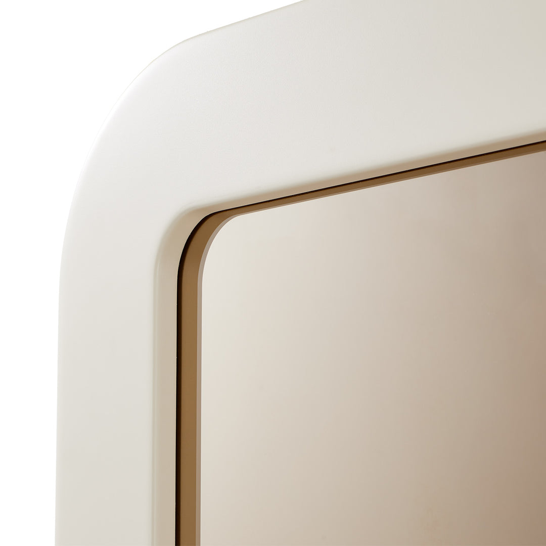 LISBON Silken Matte Cream Wall Mirror - Michael Amini