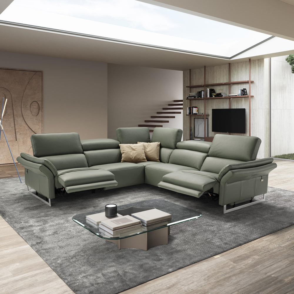 MOTTETTO Full Leather Sectional Sofa - New Trend Concept