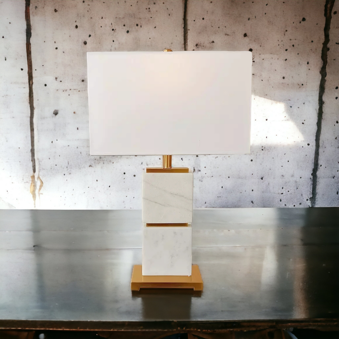 SORELLA Beige & Gold Table Lamp