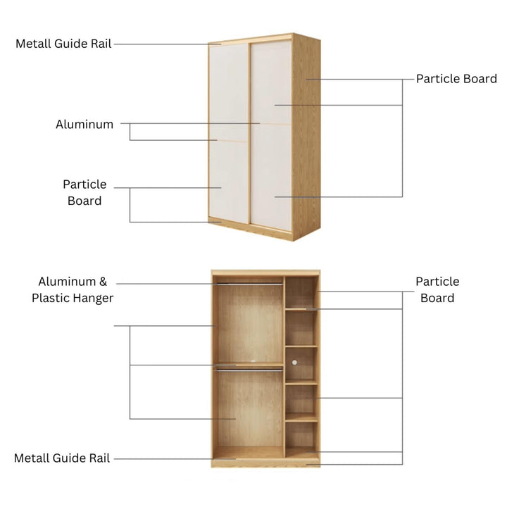 EMILIO White Wood Wardrobe