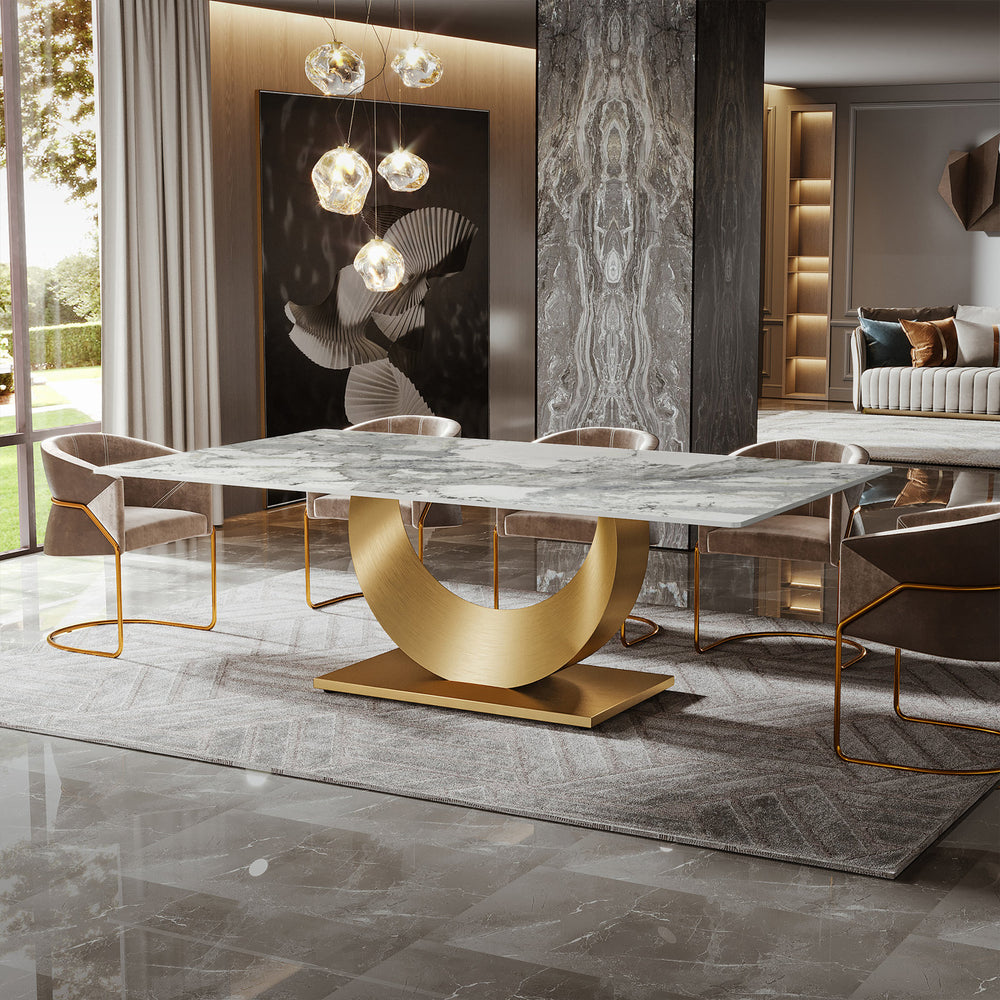 MOON Natural Marble Dining Table