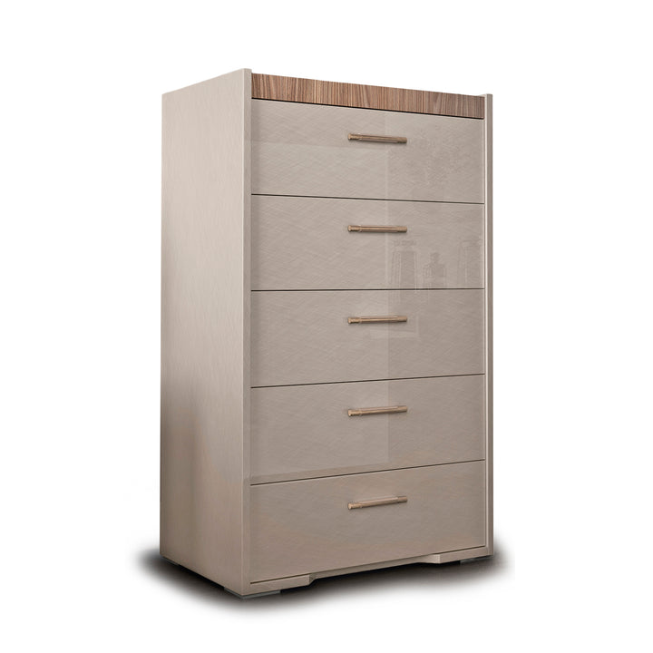 NORA Rope 5 Drawers Taupe Chest - Status Italy