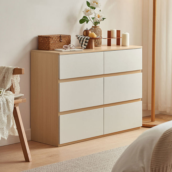 LINEA Compact Six-Drawer Storage Dresser