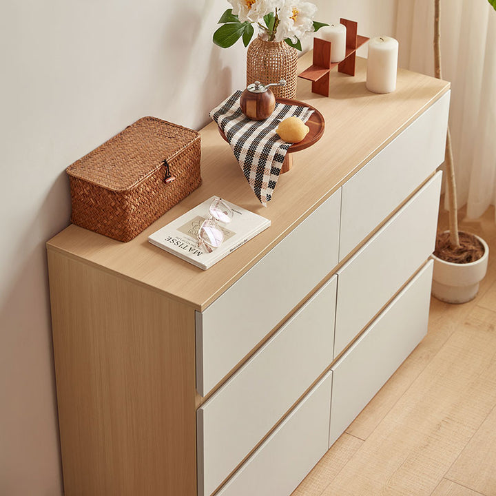 LINEA Compact Six-Drawer Storage Dresser