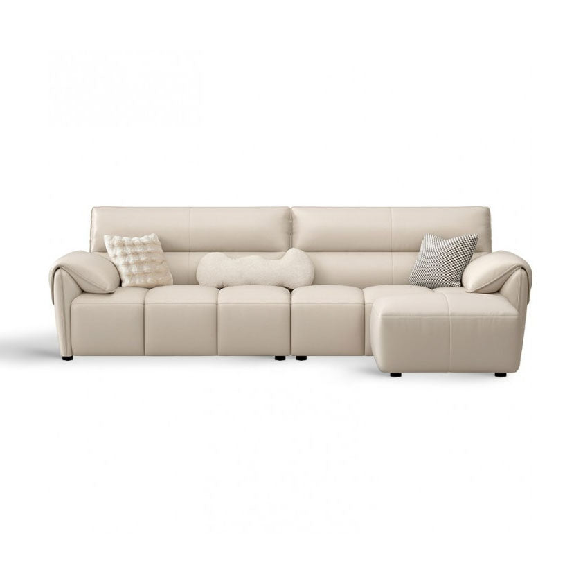 MATTHEW Leather Sofa with Moveable Ottoman