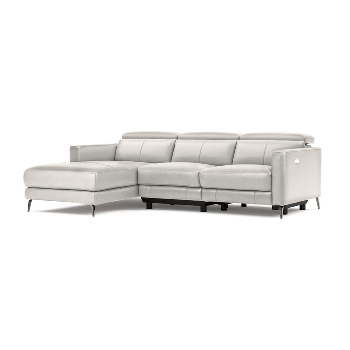 DOVER Power Reclining Leather Sectional Sofa