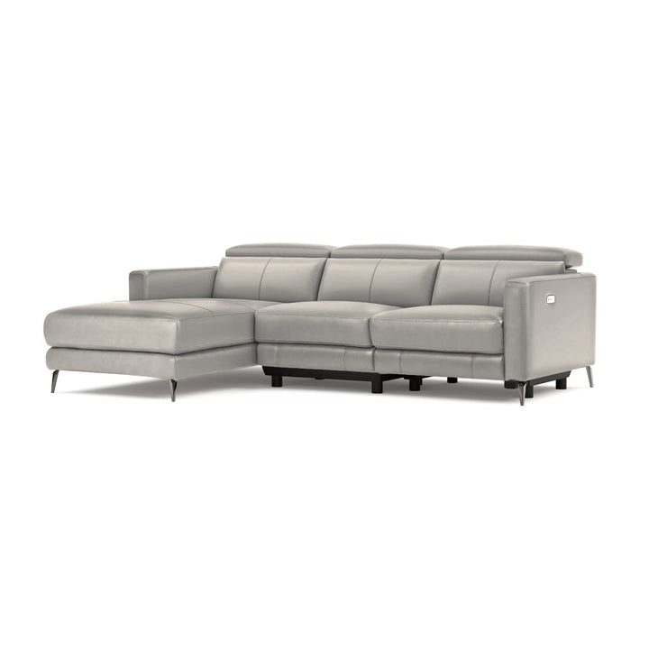 DOVER Power Reclining Leather Sectional Sofa